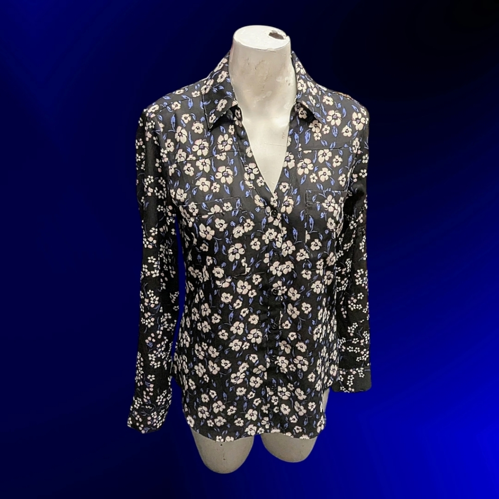 Women's Express Button Down Blouse - image 1